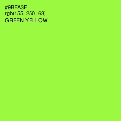 #9BFA3F - Green Yellow Color Image